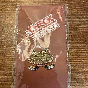 Check Please Enamel Pin